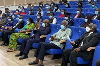 Professor Aaron Mike Oquaye and other dignitaries at the launch