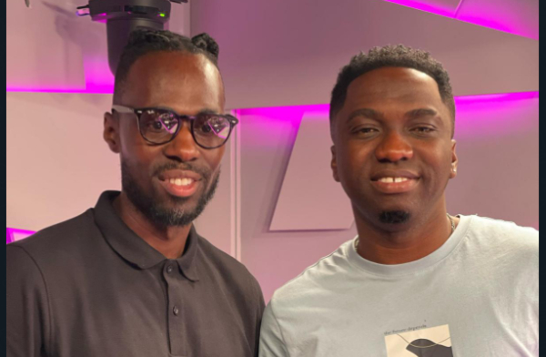 Berny Sarfo, a well-known Ghanaian UK-based promoter (L)