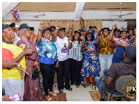 Picture of the women gearing their support for JKF
