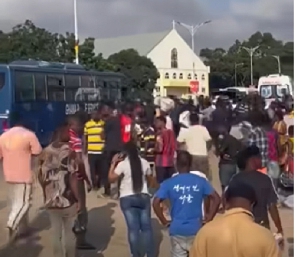 Participants of the #OccupyJulorbiHouse protest