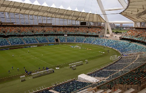The Cape Verde football team practise at the Moses Mabhida Stadium match in Durban, before a match The Cape Verde football team practise at the Moses Mabhida Stadium match in Durban, before a match