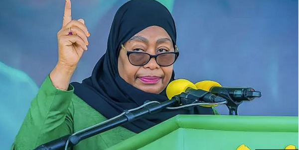 Samia was declared the winner with 98% of the vote