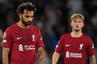 Liverpool superstar, Mohammed Salah and Harvey Elliot(behind)
