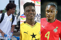 L-R: Michael Amer, Abdul Aziz and Lord Afrifa were part of the Black Satellites team for U20 AFCON