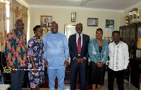 The Minister and his deputy with members of the Normalization Committee
