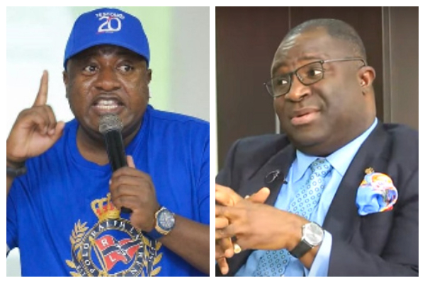 A photo collage of Nana B [L] and Eugene Boakye Antwi