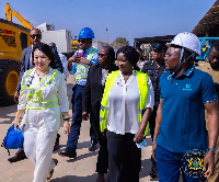 Vice President Jane Naana Opoku-Agyemang (M) and CEO of Zonda Tec Ghana, Madam Yang Yang (L)