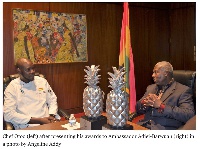 Chef Francis Otoo with Ambassador Barfour Adjei-Barwuah
