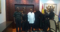 Chief and elders of Sanzule with Prez. Akufo-Addo