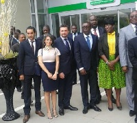 Mr Jean Claude Farah and his team in group photo with some ADB staff