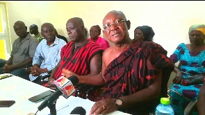 Abusuapanyin Nana Kweku Agyapong speaking at the press conference