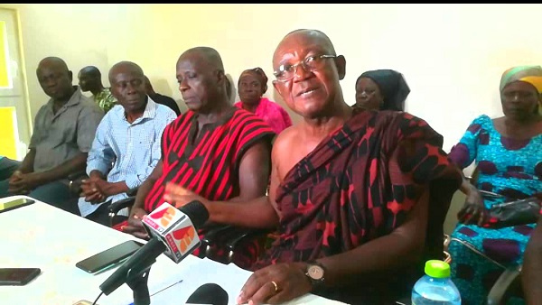 Abusuapanyin Nana Kweku Agyapong speaking at the press conference