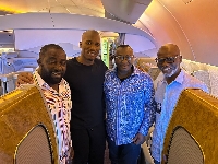 L-R Osei Kwame Despite, Didier Drogba, Ofori Sarpong, Gabby Otchere-Darko