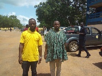 Arrested suspects: Awal Mohammed (left) and Moro Bukari (in a smock)