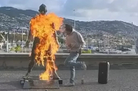 The man set ablaze Ronaldo's statue