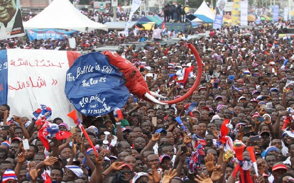 Some NPP fanatics at a rally(file photo)