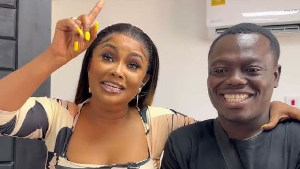 An old photo of Nana Ama McBrown and the late Osanju