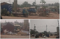 Scenes from the demolishing exercise in Oyibi and Adenta Barrier