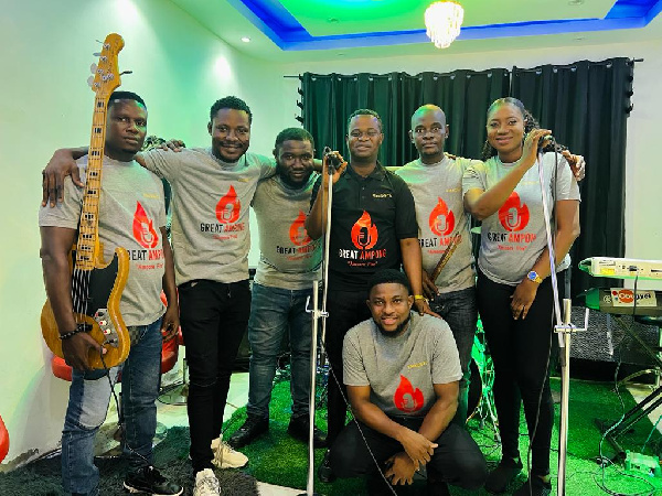 Ampong with his band