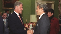 UK Prince Andrew and Bill Clinton