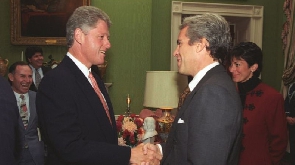 UK Prince Andrew and Bill Clinton