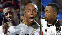 Gyan and the Ayew brothers were called out by the demonstrators