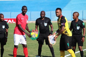 Striker Jordan Ayew captained the Black Stars today in the absence of Andre Dede Ayew