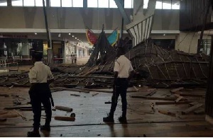Kumasi Mall  Ceiling Caves In