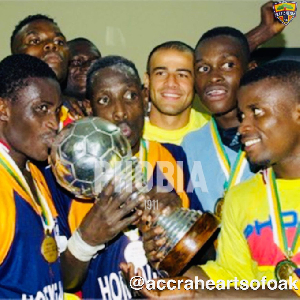 A picture of a Ghana Premier League team celebrating their win A picture of a Ghana Premier League team celebrating their win
