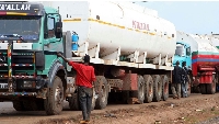 Trucks transporting petroleum products to Uganda