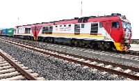 An SGR train at the Naivasha Inland Container Depot on January 17, 2022