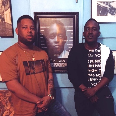 M.I Abaga pose for a photo with D Black