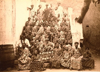 King Kobina Gyan of Elmina and members of his tribe, Gold Coast