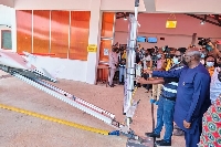 Dr. Mahamadu Bawumia launching a drone
