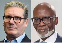 Gabby Asare Otchere-Darko (R) and UK Prime Minister Sir Keir Starmer