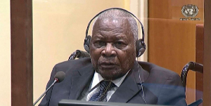 Felicien Kabuga at a hearing in The Hague, Netherlands on August 18, 2022