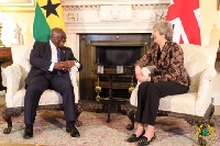President Nana Addo Dankwa Akufo-Addo with British prime minister, Theresa May