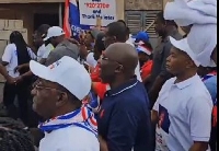 Dr. Bawumia (middle) together with some leaders of the NPP