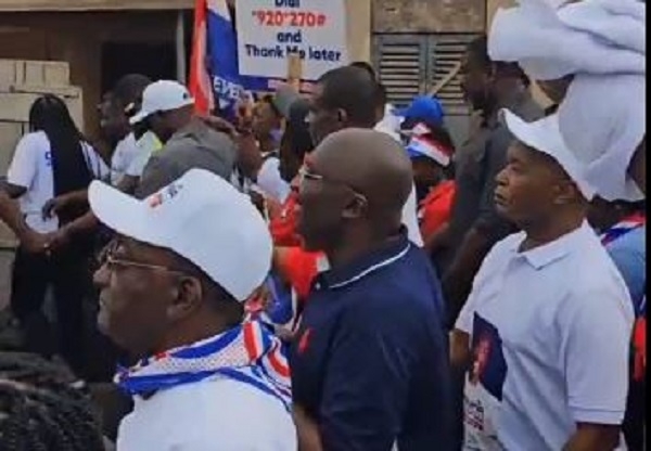 Dr. Bawumia (middle) together with some leaders of the NPP