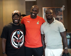 From L-R: Michael Essien, Otto Addo and Stephen Appiah