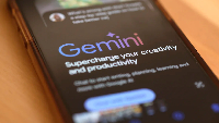 Gemini A.I. is seen on a phone on March 18, 2024 in New York City.