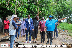 Ing Kenneth Arthur at one of the sites of his visit