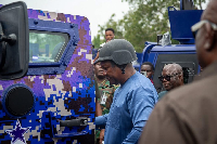 Mahama handed over the vehicles at the Police Headquarters