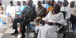 Ing. May Obiri-Yeboah (R) with Rev. Benedict Cyril Crabbe