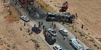 The crash happened between al-Sukhnah and Palmyra