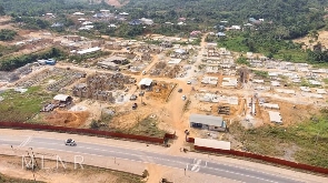 106 of the housing units and a six-unit classroom block are at different stages of completion