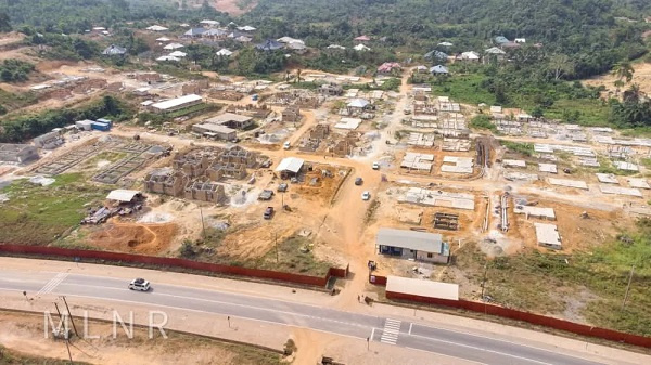 106 of the housing units and a six-unit classroom block are at different stages of completion