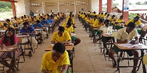 File photo: Students sitting for WASSCE examinations