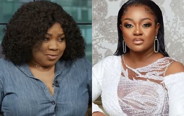 Sally Man (left) slams critics of Jackie Appiah (right)