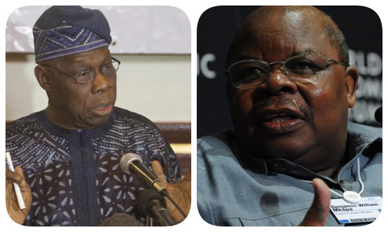 [L-R] Olusegun Obasanjo - Former President of Nigeria, Benjamin Mkapa - Former President of Tanzania